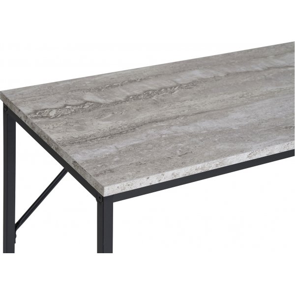 Table console blanche 110 x 26 cm - Travertin/noir Table console blanche 110 x 26 cm - Travertin/noir