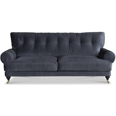 Andrew 3-sits soffa - Gr sammet