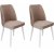 Jaffa eetkamerstoelen set, 2 stuks - Beige/wit