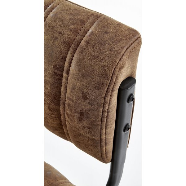 Hester barstol i brun vintage PU + Fläckborttagare för möbler Hester barstol i brun vintage PU + Fläckborttagare för möbler