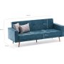 Canap convertible 3 places Dublin - Turquoise