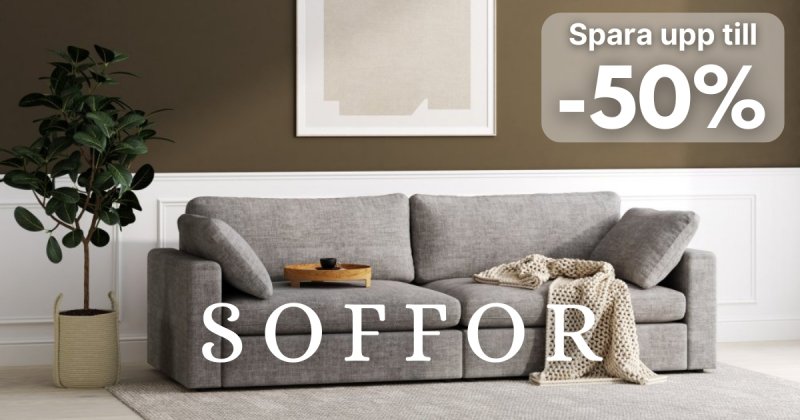 Extra erbjudande p Soffor - Upp till 50%