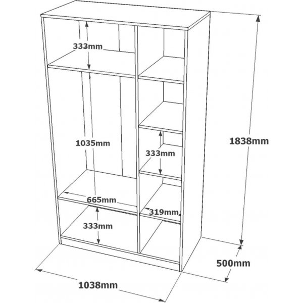 Home garderob 1 - Antracit/gr�