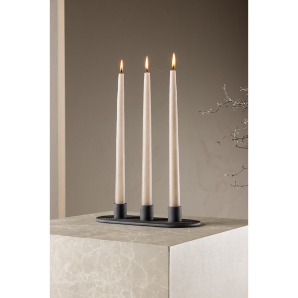 Dian ljusstake 24 x 10,5 x 4 cm - Svart