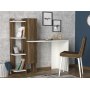 Gina bureau 90x45 cm - Wit/walnoot