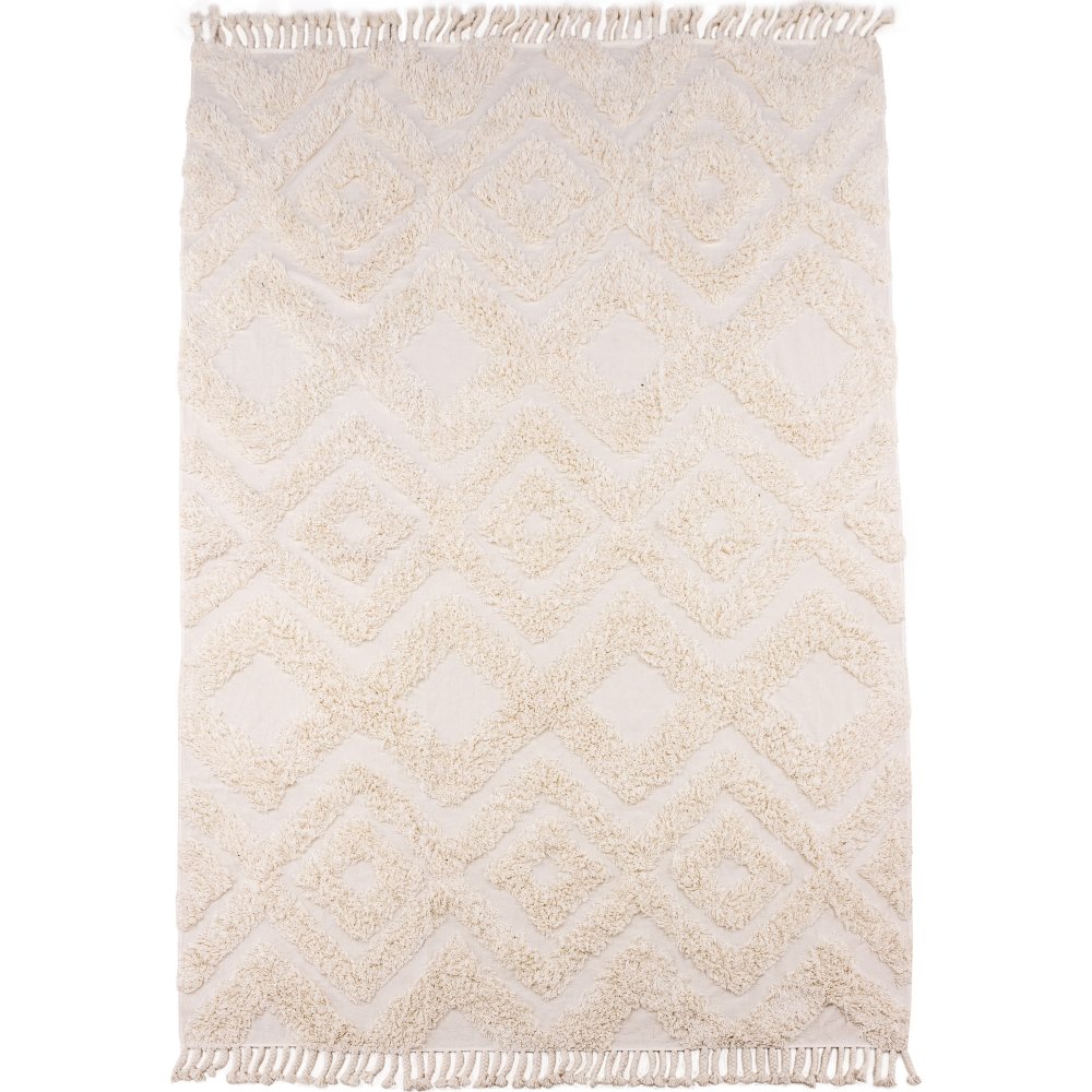 Kleva bomullsmatta 350 x 250 cm - Vit