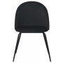 Plaza velvet stol - Svart / Svart