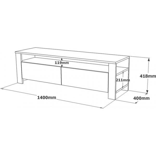 Luca TV-bänk - Stone Luca TV-bänk - Stone
