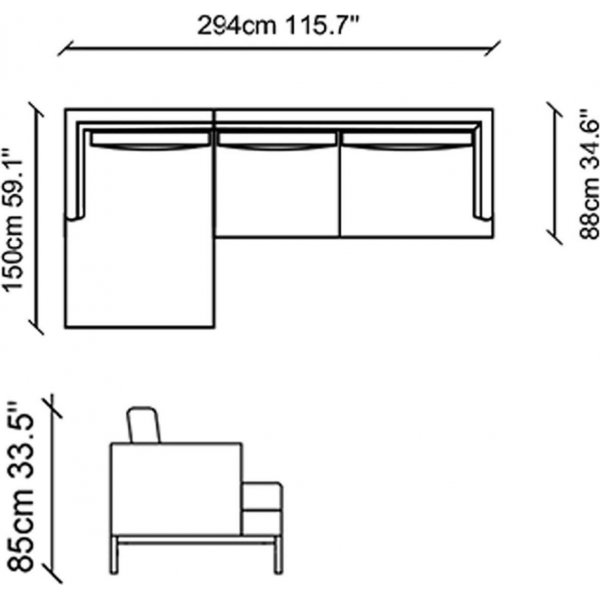 Pearl divansoffa - Ljusgrå Pearl divansoffa - Ljusgrå
