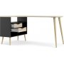Oslo skrivbord 145 x 81 cm - Svart/ek