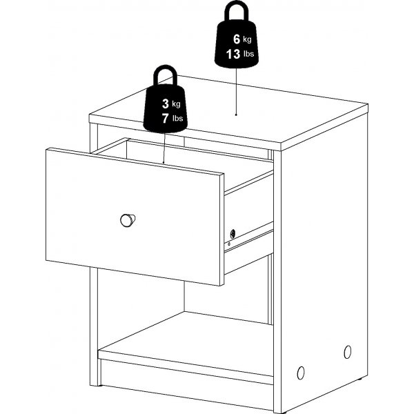 May sängbord - Kaffe May sängbord - Kaffe