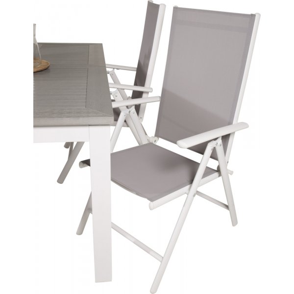 Albany utematgrupp med 4 st Break stolar - Gr/Vit