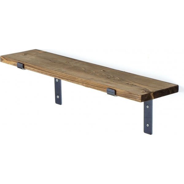 Lamba wandplank 2 - Zwart/walnoot Lamba wandplank 2 - Zwart/walnoot