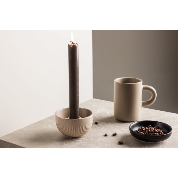 Bougeoir Posh 9 x 6 cm - Beige Bougeoir Posh 9 x 6 cm - Beige