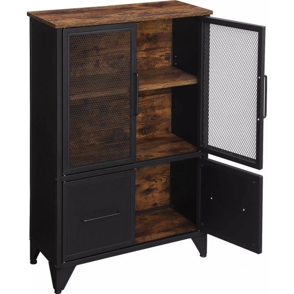 Armoire Branco 70 x 100 cm - Noir/marron