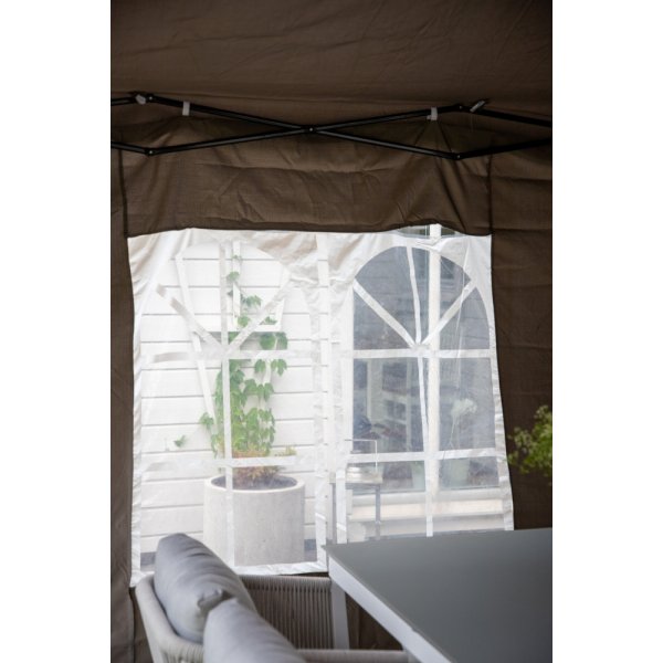 Easy Up pergola - Brun/Vit