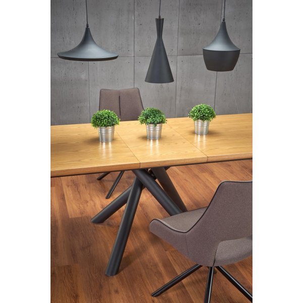 Table à manger Tapper 160-200 x 90 cm - Chêne/noir Table à manger Tapper 160-200 x 90 cm - Chêne/noir