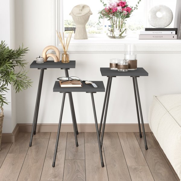 Luiz tafel 29 x 29 cm - Antraciet Luiz tafel 29 x 29 cm - Antraciet