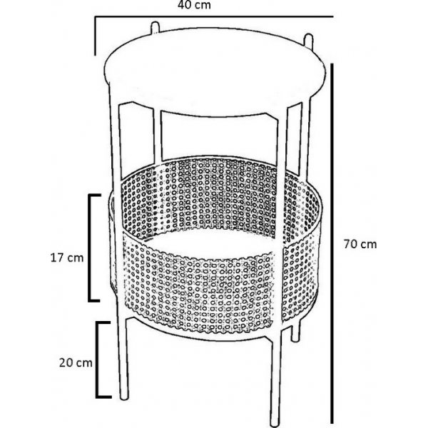 Pergo sidobord med korg Ø40 cm - Ek Pergo sidobord med korg Ø40 cm - Ek