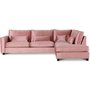 Adore rosa soffa med ppet avslut hger - Dusty pink (Sammet)