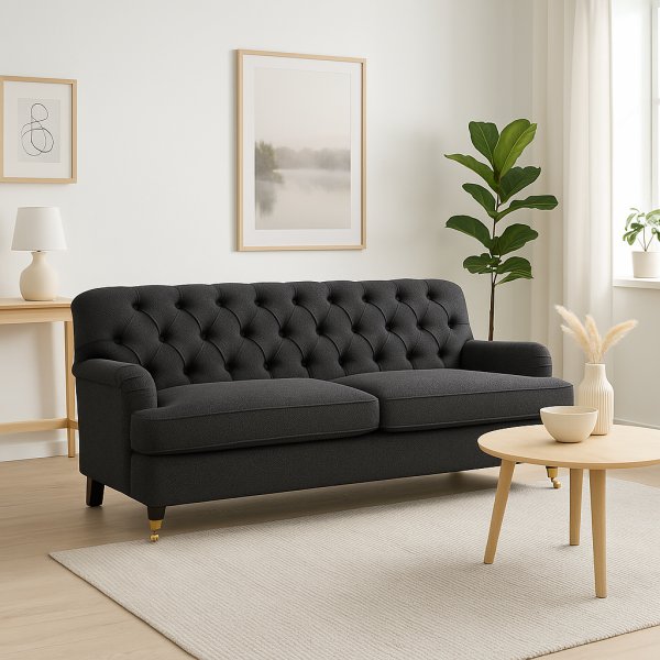 Soffa 3-sits 215 cm - Mörkgrå - Howard Barkley Soffa 3-sits 215 cm - Mörkgrå - Howard Barkley