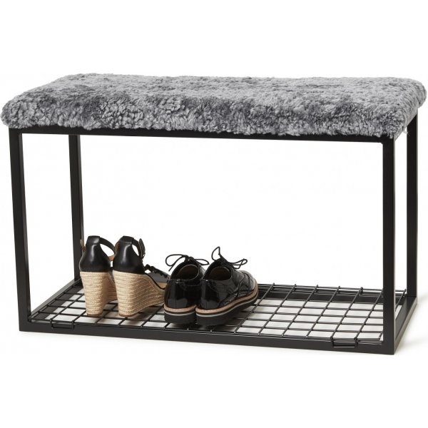 Palle sittbänk Ljusgrå/svart - 80 x 35 x 50 cm Palle sittbänk Ljusgrå/svart - 80 x 35 x 50 cm