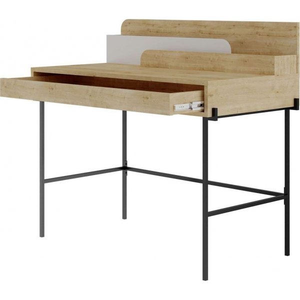 Leila skrivbord 108x60 cm - Ek/vit