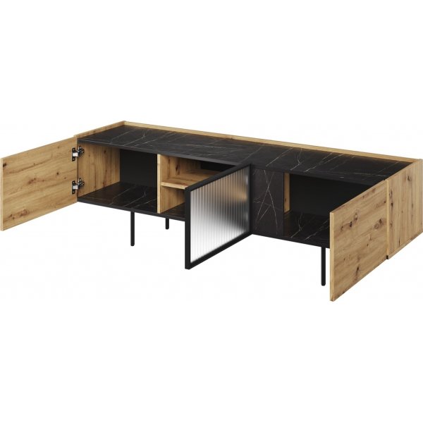 Banc multimédia Marmo - Chêne artisanal Banc multimédia Marmo - Chêne artisanal