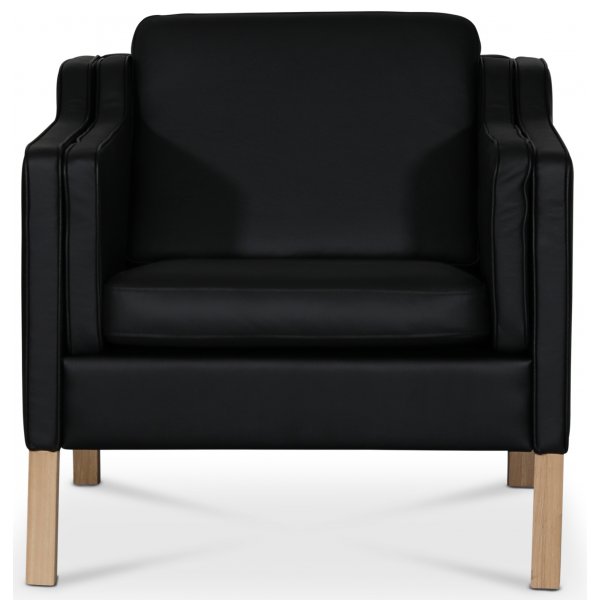 Salvatore läderfåtölj i svart läder Salvatore läderfåtölj i svart läder