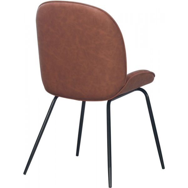 Leo stol i brunt konstlder + Flckborttagare fr mbler