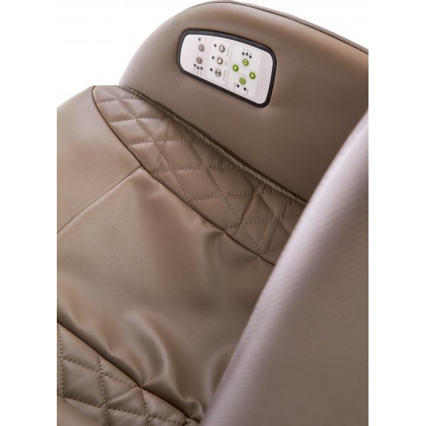 Mercura reclinerfåtölj med massage i beige ekoläder Mercura reclinerfåtölj med massage i beige ekoläder