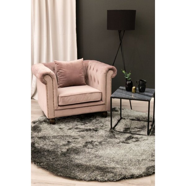 Churchill chesterfieldfåtölj - Rosa sammet Churchill chesterfieldfåtölj - Rosa sammet