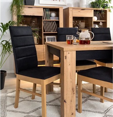 Chaise de salle  manger Ostia - Noir