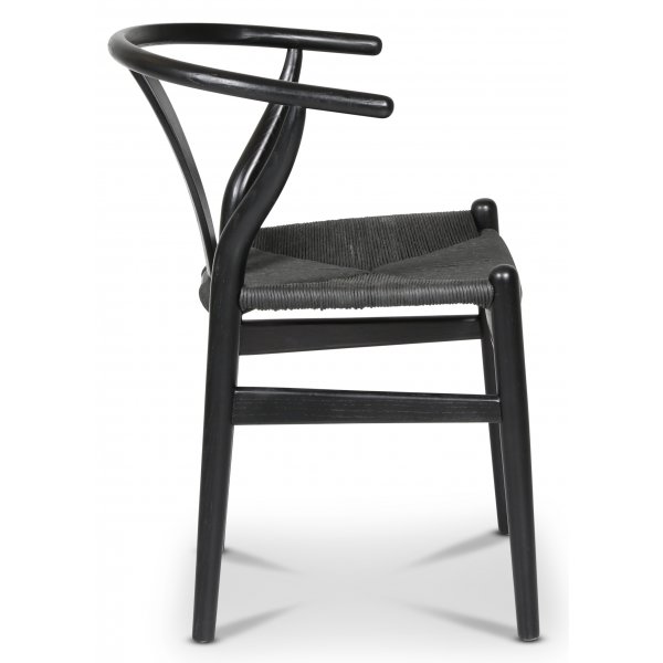 Chaise de salle à manger saine - Noir / Repsits Noir + Pieds de meubles Chaise de salle à manger saine - Noir / Repsits Noir + Pieds de meubles