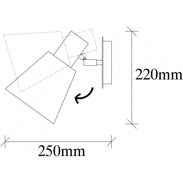 Kem wandlamp 6346 - Antiek messing