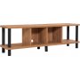 Neo mediabnk 140 cm - Svart/furu