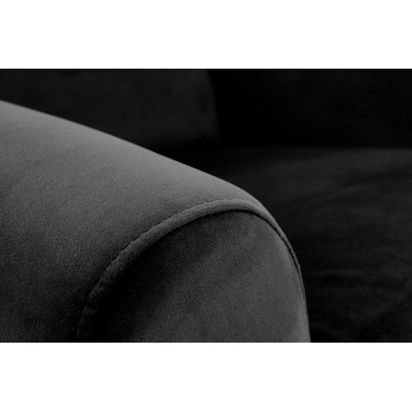 Fauteuil inclinable en tissu noir