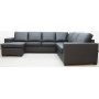 Solna XL U-soffa i bonded leather - Vnster + Flckborttagare fr mbler
