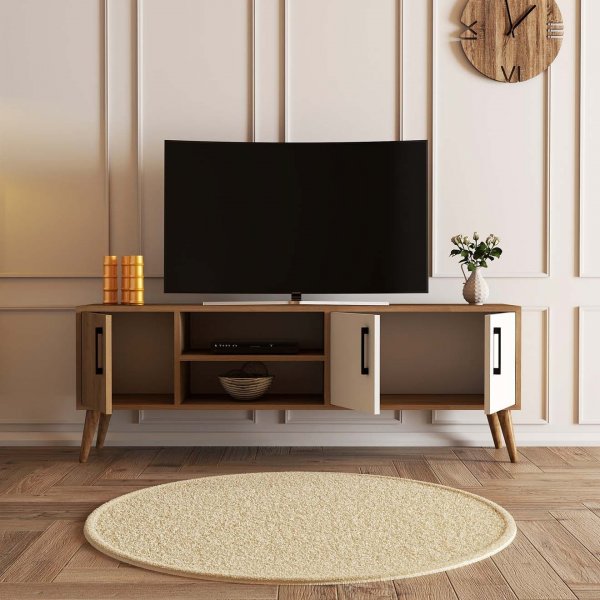 Exxen mediabank 150 cm - Eiken/wit Exxen mediabank 150 cm - Eiken/wit