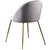 Chaise Art velours - Gris clair / Laiton