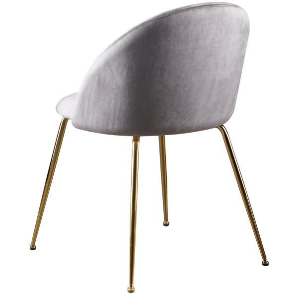 Art velvet stol - Ljusgrå / Mässing Art velvet stol - Ljusgrå / Mässing