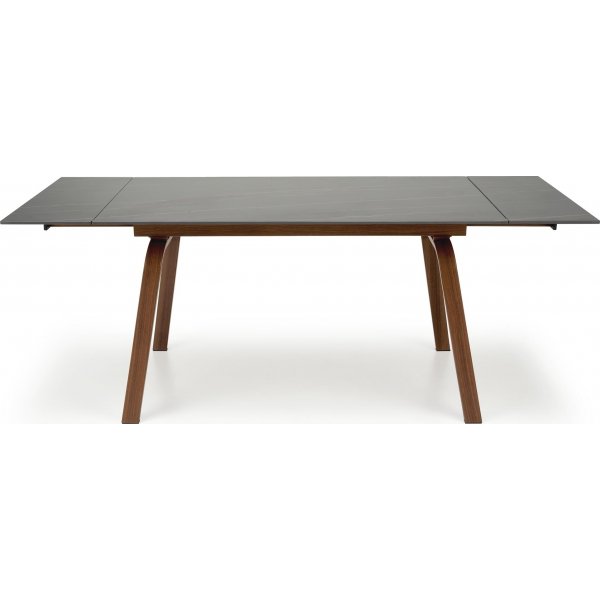 Lozano matbord 140-200 x 82 cm - Svart marmor/valnt