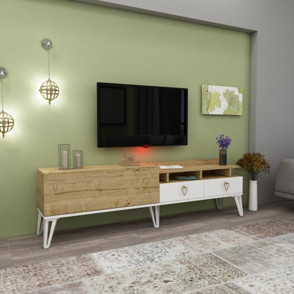 Royal TV-b�nk - Vit/ek