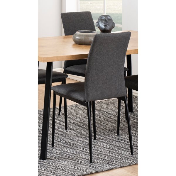 Chaise de salle à manger Demina - Gris foncé Chaise de salle à manger Demina - Gris foncé