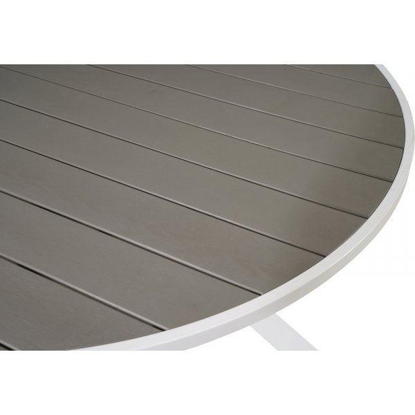 Parma matbord 140 cm - Gr/Vit