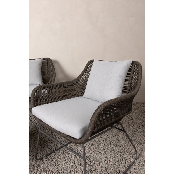 Groupe de canapés Davao - Gris foncé/marron Groupe de canapés Davao - Gris foncé/marron