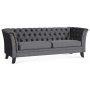 Chesterfield Liverpool 3-sits soffa - mrkgr sammet