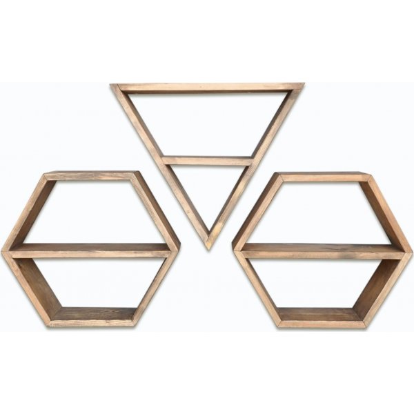 Abstrakt vägghylla 61 - Valnöt Abstrakt vägghylla 61 - Valnöt