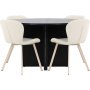 Matbord Strada med 4 st Lilja stolar - Beige/svart