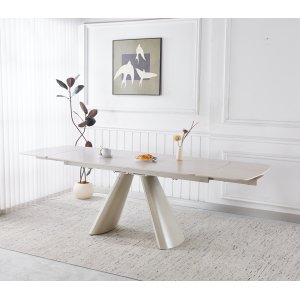 Saturnus matbord förlängningsbart 165-240 cm - Beige travertin Saturnus matbord förlängningsbart 165-240 cm - Beige travertin